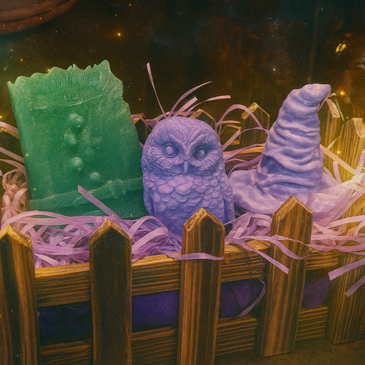 Soap-making Harry Potter - Sorting hat, owl and Monster book