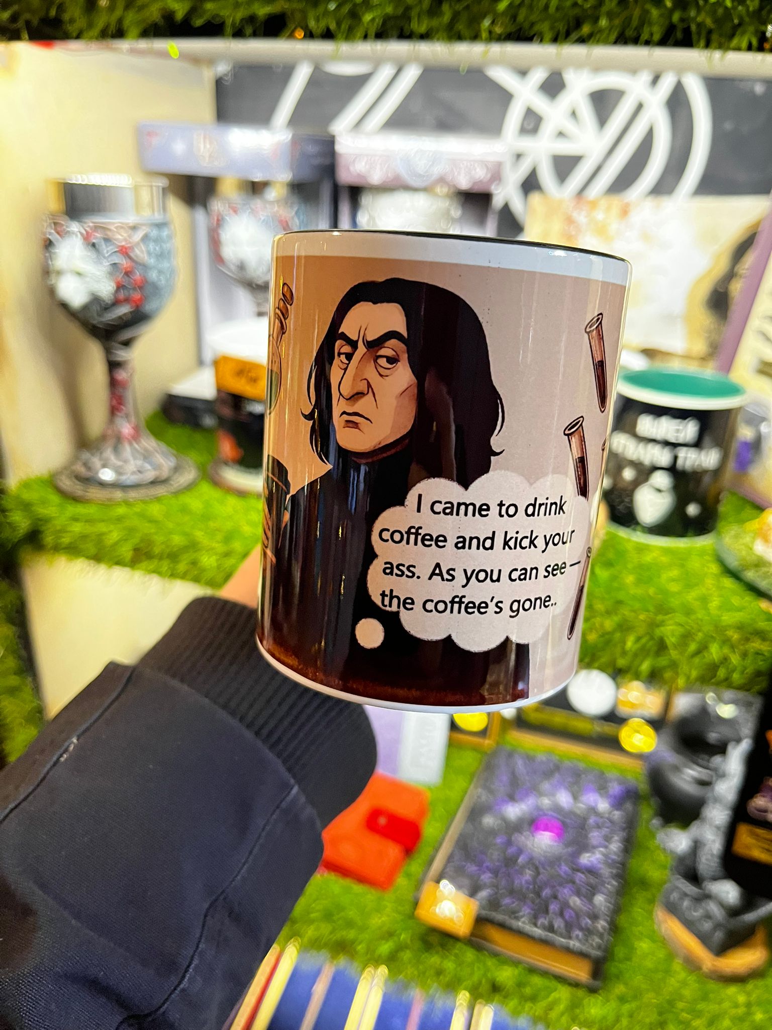 Funny Snape mug — “I came to drink coffee…” great Harry Potter gift, wizarding humor cup available in Riga