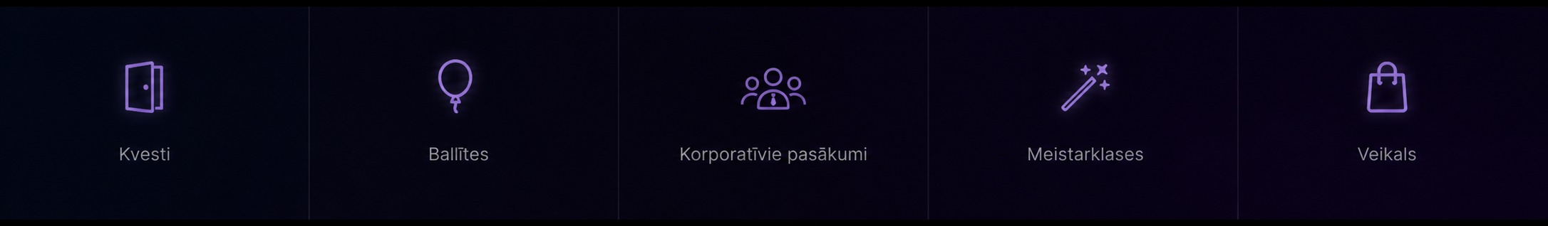 Kvesti, Ballītes, Korporatīvie pasākumi, Meistarklases, Veikals